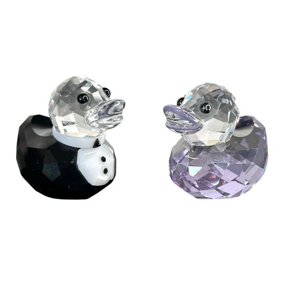 Swarovski Crystal Sir And Lady Ducks Happy Ducks Collection 2012 Retired Unboxed - Picture 1 of 10